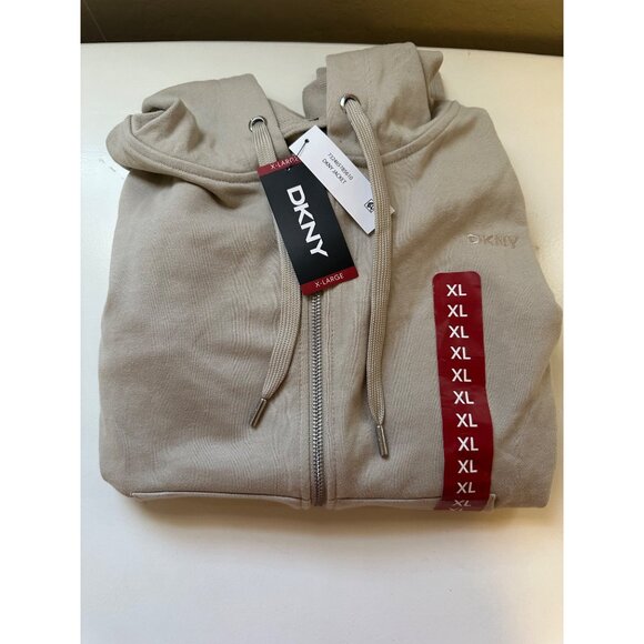 DKNY Women's Terry Zip Front Jacket Size XL /cream NWT - Picture 7 of 7